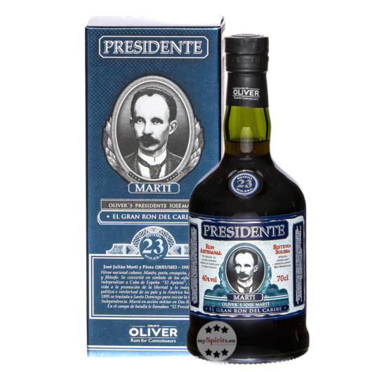 Presidente Marti: 23 Sistema Solera Rum / 40 % Vol. / 0,7 Liter-Flasche in Geschenkkarton