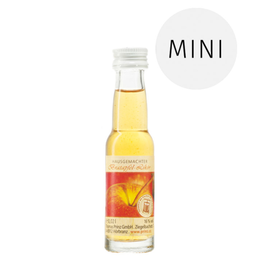 Prinz Bratapfel Likör Miniatur/ 16 % Vol. / 0,02 Liter-Flasche