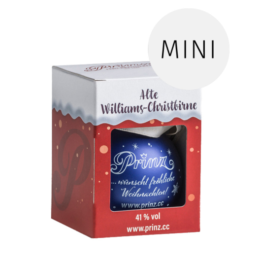 Prinz Christbaumkugel mit Alte Williams-Christ-Birne / 41 % Vol. / 0,04 Liter-Flasche