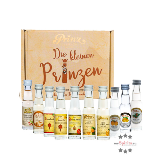 Prinz: „Alles Schnaps“ Probierset Die kleinen Prinzen / 34-41 % Vol. / 10 x 0,02 L in Geschenkbox