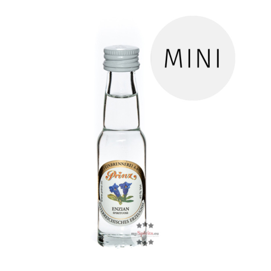 Prinz Enzian-Schnaps Miniatur / 40 % Vol. / 0,02 Liter-Flasche