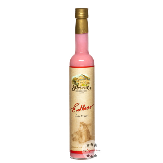 Prinz Erdbeer Cream feiner Erdbeer-Sahne-Likör / 15 % Vol. / 0,5 Liter-Flasche