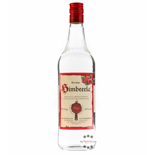 Prinz Himbeerla, fruchtig milder Himbeer-Schnaps / 34 % Vol. / 1,0 Liter-Flasche