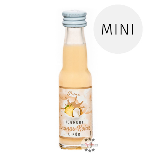 Prinz Joghurt-Ananas-Kokos Likör Miniatur / 15 % Vol. / 0,02 Liter-Flasche