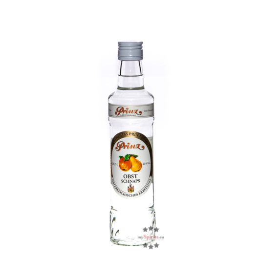 Prinz: Obstschnaps aus Äpfeln und Birnen / 40% Vol. / 0,35 Liter - Flasche