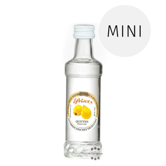 Prinz: Quitten-Schnaps Miniatur / 40 % Vol. / 0,04 Liter-Flasche