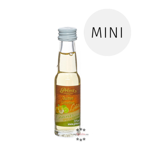 Prinz Quitten-Limetten Likör Sommer Special Edition / 20 % Vol. / 0,02 Liter-Flasche