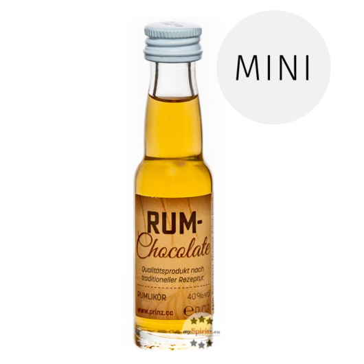 Prinz: Rum-Chocolate Likör mit Inländerrum Miniatur / 40 % Vol. / 0,02 Liter-Flasche