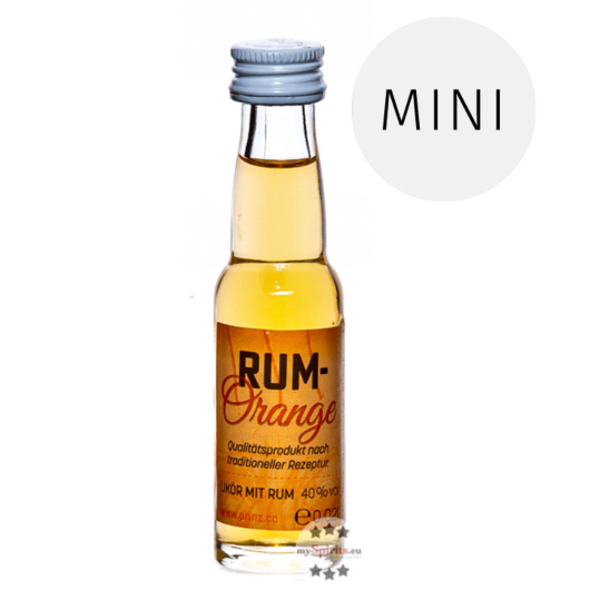 Prinz: Rum Orange Likör mit Inländerrum / 40% Vol. / 0,02 Liter - Flasche