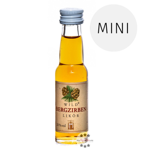 Prinz Wild-Bergzirben Likör Miniatur / 20 % Vol. / 0,02 Liter-Flasche