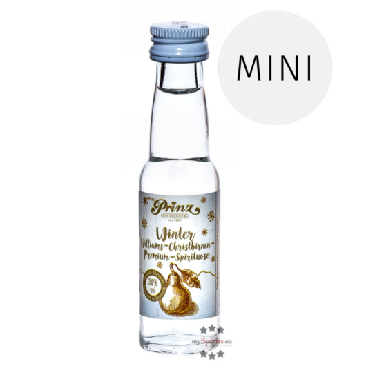 Prinz Winter Williams-Christbirne Miniatur / 34 % Vol. / 0,02 Liter-Flasche