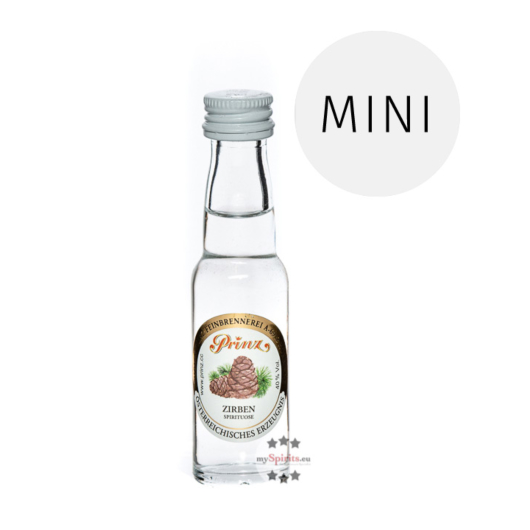 Prinz Zirben Schnaps Miniatur / 40 % Vol. / 0,02 Liter-Flasche