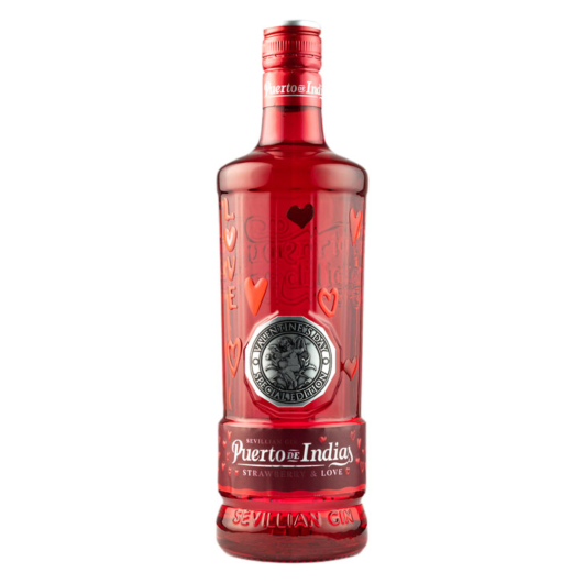 Puerto de Indias Strawberry & Love Gin Limited Edition / 37,5 % Vol. / 0,7 Liter-Flasche