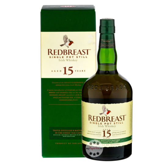 Redbreast 15 Years Old Single Pot Still Irish Whiskey / 46 % Vol. / 0,7 Liter-Flasche in Geschenkkarton