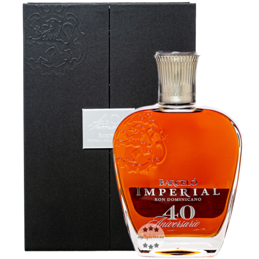 Ron Barceló Imperial Premium Blend 40 Aniversario Rum / 43 % Vol. / 0,7 Liter-Flasche in Geschenkschatulle