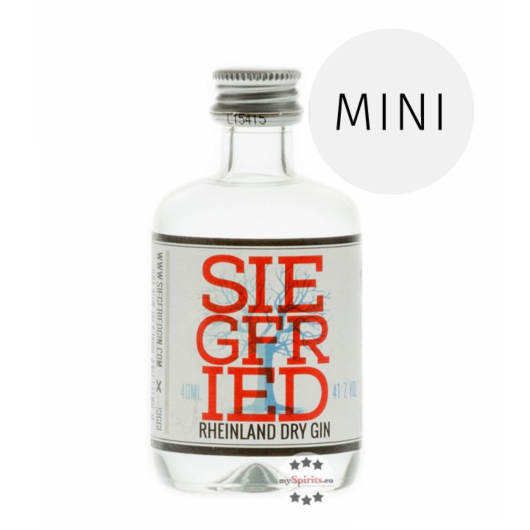 Siegfried Rheinland Dry Gin Miniatur / 41% Vol. / 0,04 Liter