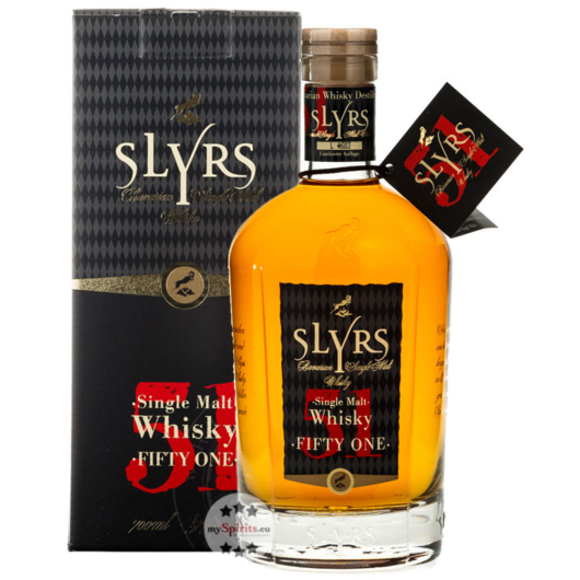 Slyrs Fifty-One Bavarian Single Malt Whisky / 51 % Vol. / 0,7 Liter-Flasche in Karton