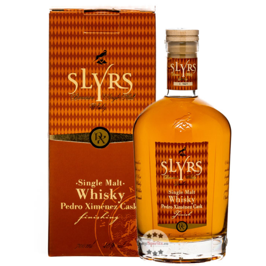 Slyrs Whisky Pedro Ximénez Fass Finish / 46 % Vol. / 0,7 Liter-Flasche in Geschenk-Box