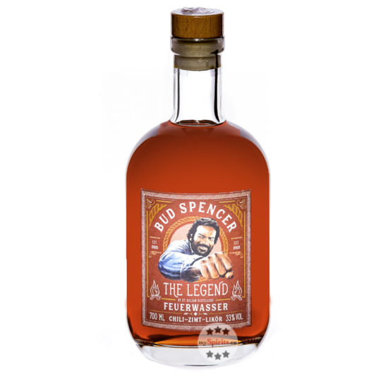 St. Kilian Bud Spencer The Legend Feuerwasser Chili-Zimt-Likör / 33 % Vol. / 0,7 Liter-Flasche