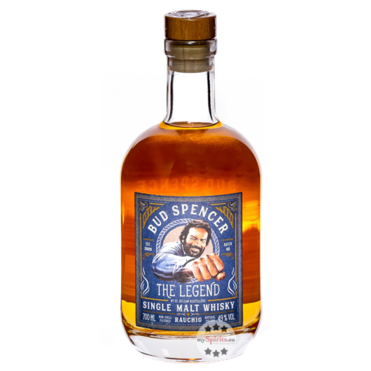 St. Kilian: Bud Spencer The Legend Single Malt Whisky rauchig / 49 % Vol. / 0,7 Liter-Flasche