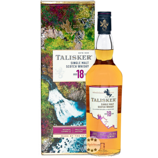 Talisker Aged 18 Years Single Malt Scotch Whisky / 45,8 % vol. / 0,7 Liter-Flasche in Geschenk-Box