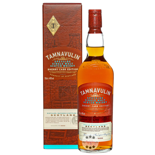 Tamnavulin Sherry Cask Speyside Single Malt Scotch Whisky / 40 % Vol. / 0,7 Liter-Flasche in Geschenkbox