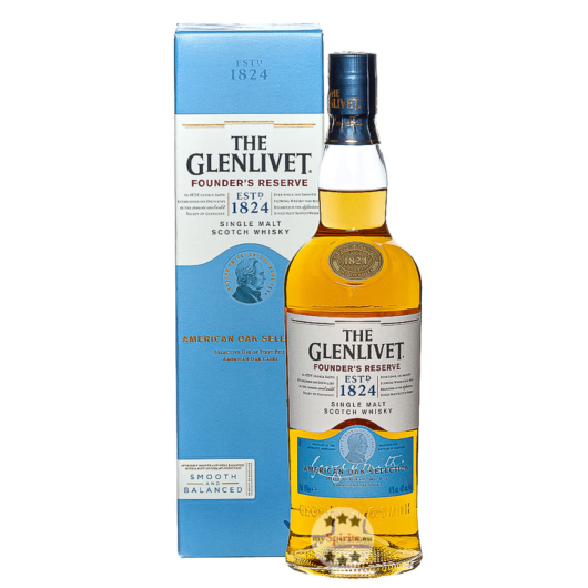 The Glenlivet Founder’s Reserve Single Malt Scotch Whisky / 40 % Vol. / 0,7 Liter-Flasche in Karton