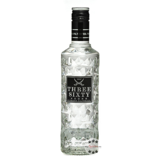 Three Sixty Vodka Diamond Filtrated / 37,5 % Vol. / 0,5 Liter-Flasche