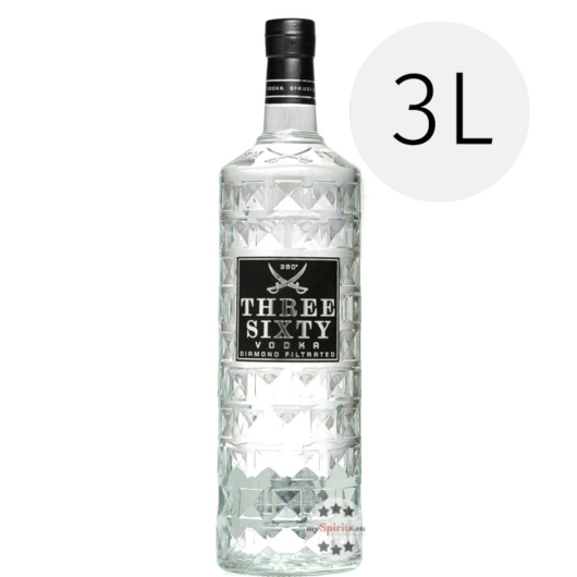 Three Sixty Vodka - Diamond Filtrated / 37,5 % Vol. / 3,0 Liter-Flasche