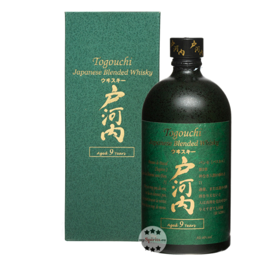 Togouchi 9 Jahre Japanese Blended Whisky / 40 % Vol. / 0,7 Liter-Flasche in Geschenkkarton