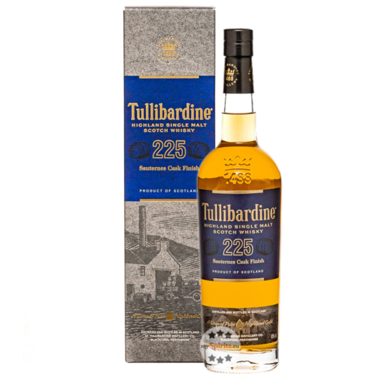 Tullibardine 225 Sauternes Finish Highland Single Malt Scotch Whisky / 43 % Vol. / 0,7 Liter-Flasche in Geschenkbox