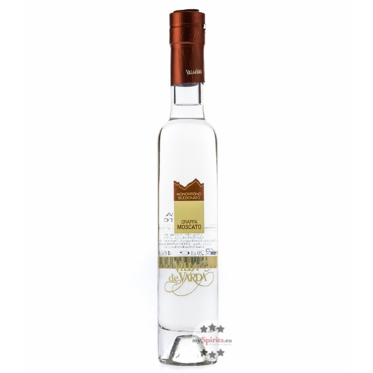 Villa de Varda Grappa Moscato Pensiero Trentino - Klarer Grappa / 40 % Vol. / 0,2 L Flasche 