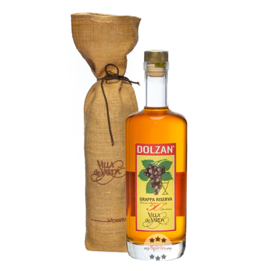 Villa de Varda: Grappa Riserva Dolzan 50° / 50 % Vol. / 0,7 Liter-Flasche