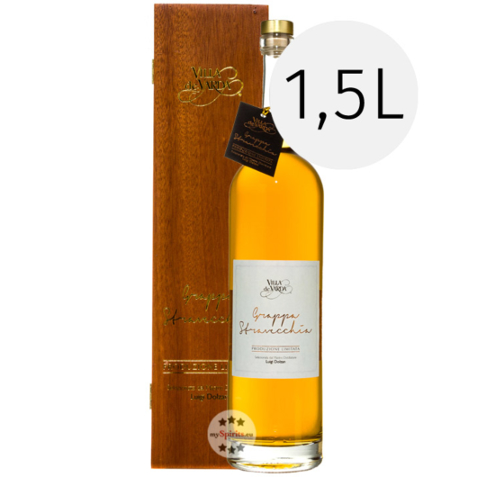 Villa de Varda Grappa Stravecchia Selezione Luigi Dolzan / 40 % Vol. / 1,5 Liter-Flasche in Holzschatulle