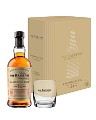 The Balvenie 14 Jahre Caribbean Cask Whisky / 43 % Vol. / 0,7 Liter-Flasche in Geschenkset