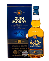 Glen Moray 18 Jahre Speyside Single Malt Scotch Whisky / 47,2 % Vol. / 0,7 Liter-Flasche in Geschenkbox