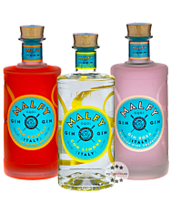 Malfy Gin-Set: Arancia, Rosa & Limone / 41 % vol. / 3 x 0,7 Liter-Flasche 