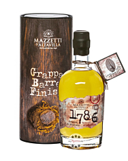 Mazzetti 1786 Grappa di Moscato Vermouth di Torino Cask Finish / 43 % Vol. / 0,5 Liter-Flasche in Geschenkdose