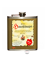 Prinz Flachmann Hausschnaps mit Marille / 34 % Vol. / 0,2 Liter-Flasche aus Edelstahl