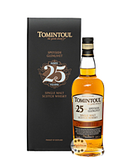 Tomintoul 25 Years Speyside Glenlivet Single Malt Scotch Whisky / 43 % Vol. / 0,7 Liter-Flasche in Geschenkbox