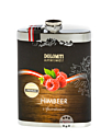 Dolomiti: Flachmann Himbeer Schnaps / 35 % Vol. / 0,2 Liter-Flasche aus Edelstahl 