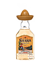 Sierra Tequila Reposado / 38 % vol / 0,05 Liter-PET-Flasche mit goldenem Hut