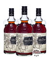 The Kraken Black Spiced Spirit Drink auf Rum-Basis / 40 % Vol. / 3 x 0,7 Liter-Flasche