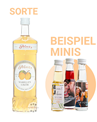 Prinz: Marillenlikör / 20,5 % Vol. / 0,02 Liter-Flasche - MINI MIT WUNSCHETIKETT