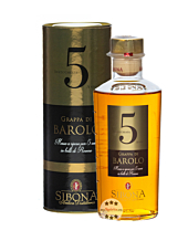 Sibona Grappa di Barolo Invecchiata 5 Anni / 40 % Vol. / 0,5 Liter-Flasche in Geschenkdose