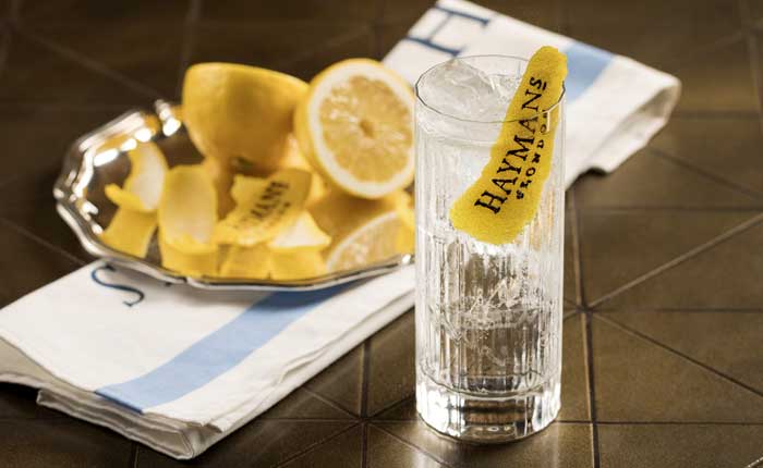 Haymans Gin Tonic mit Zitronenzeste